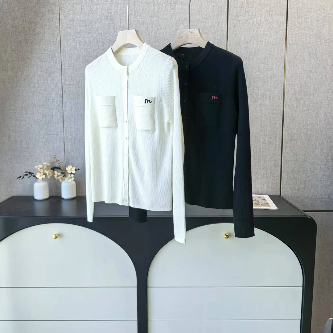 6123小香风M刺绣美丽诺羊毛开衫