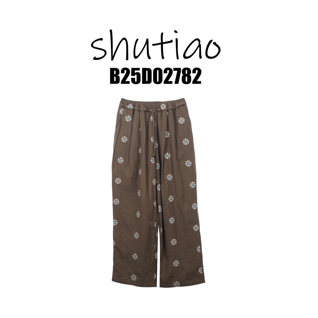 【SHUTIAO】2025夏季：新款小众设计款裤子B25D02782