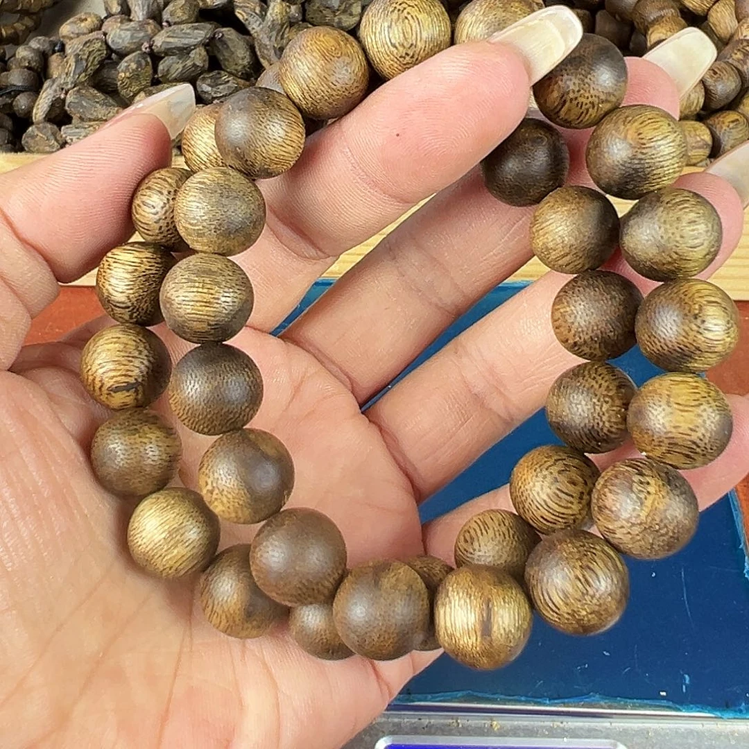 沉香沉香碎屑卡12圆珠单圈8g乌身