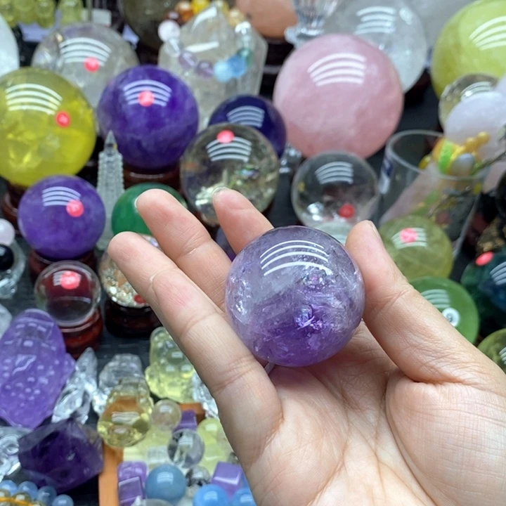 一****石材天然紫水晶球