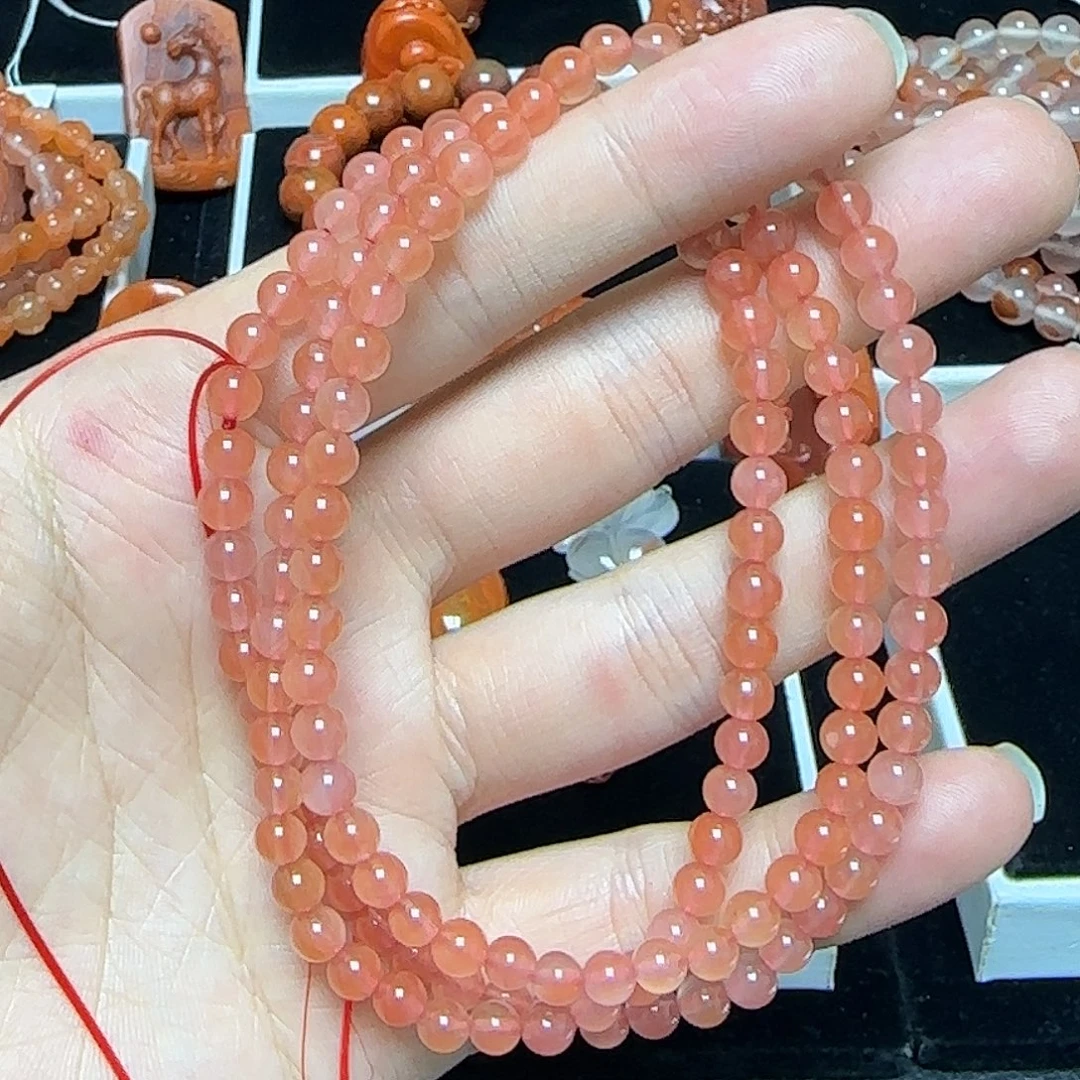 南红玛瑙未镶嵌手链