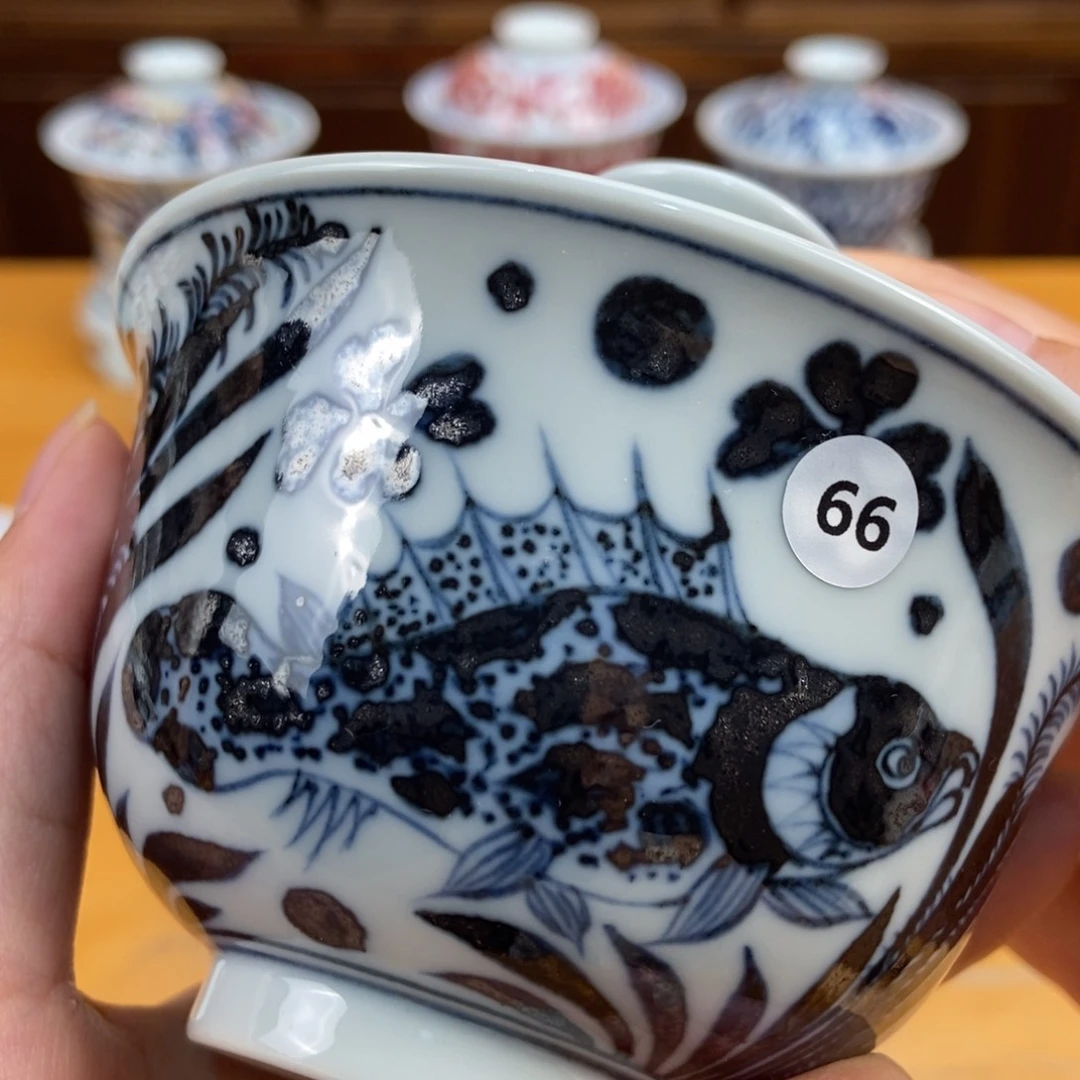 手绘现代茶具非古董