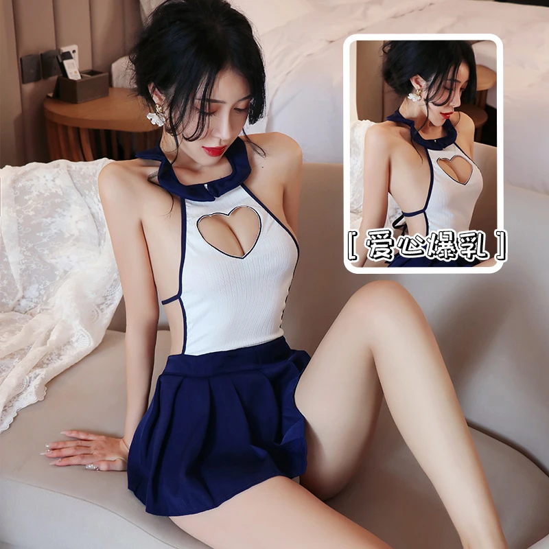 内衣性感露背学姐套装