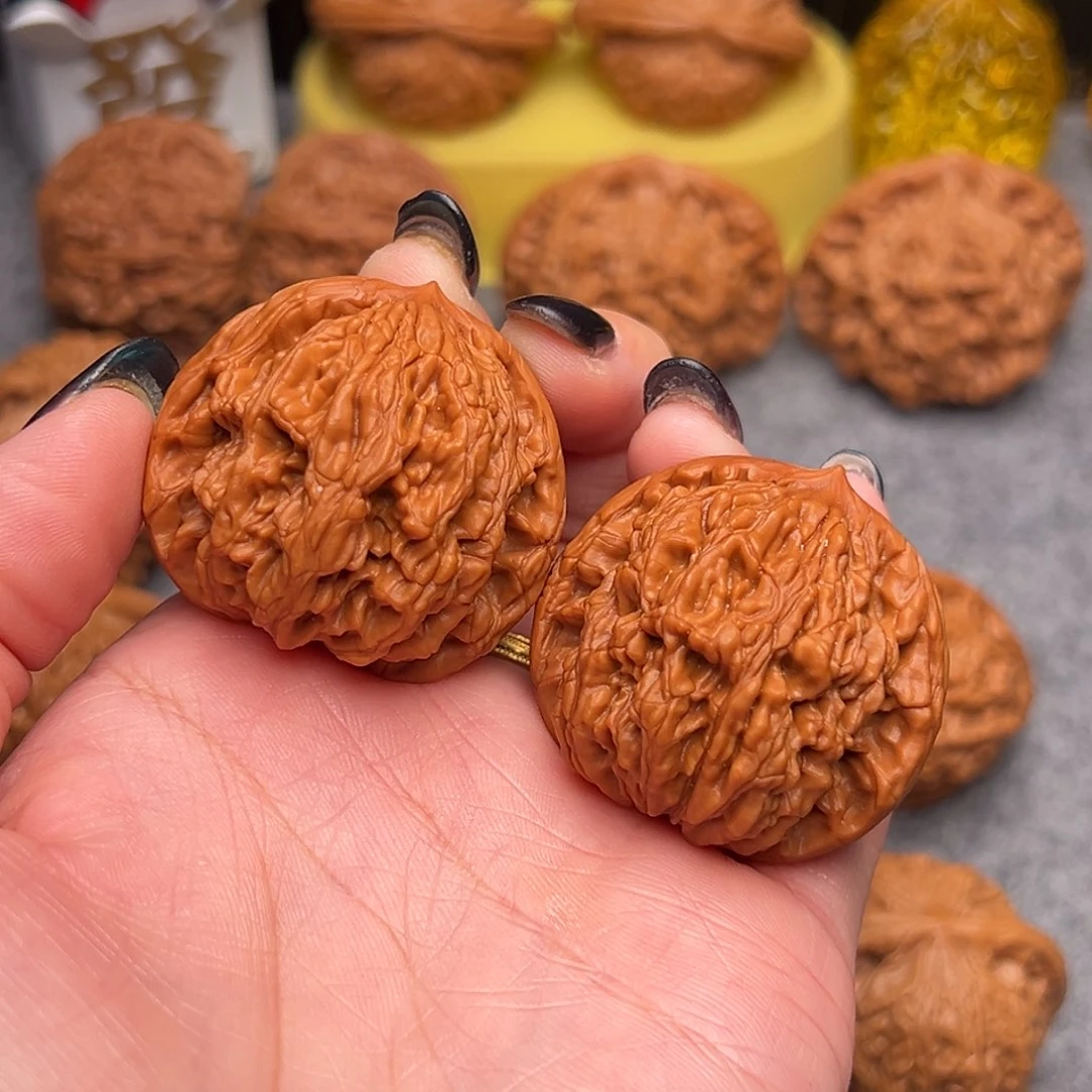 把件文玩核桃精品精配麦穗虎头39