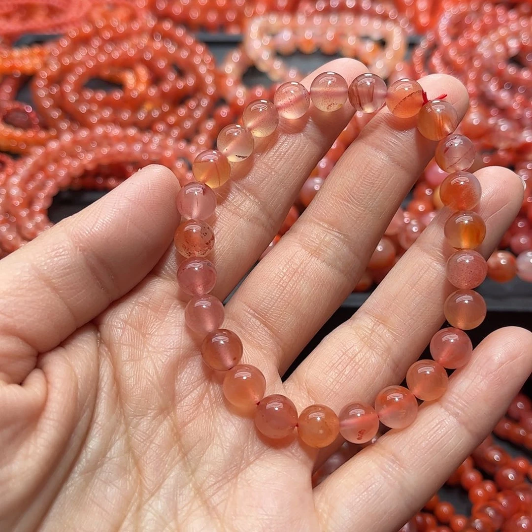 南红玛瑙手链未镶嵌