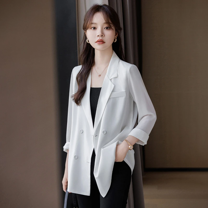 薄款爆款西装外套女士夏季2025新款高级感气质宽松上衣休闲西服