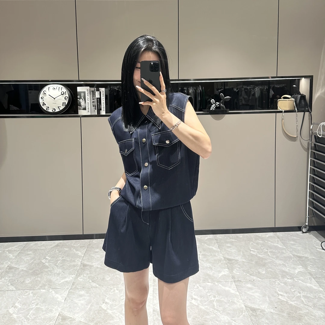 【瑾儿精选】NO退NO换 春夏新款小众时尚潮流复古牛仔套装SV5302