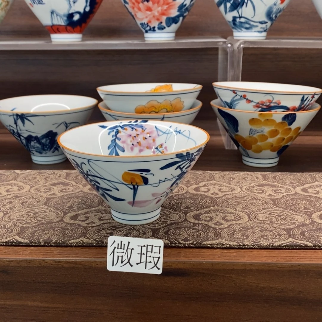 釉下彩老陶泥手工绘制