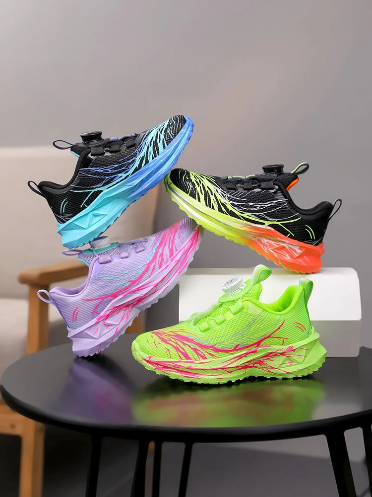 阿童木2025秋季新款心跳儿童中大童超轻网布皮面跑鞋