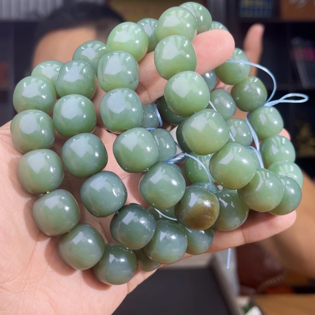 未镶嵌手串和田玉纯天然14年新疆且末料正蓝卡16多样性发其一