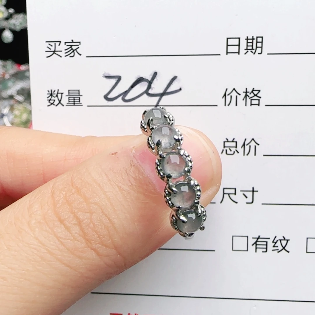 银S925镶嵌戒指翡翠