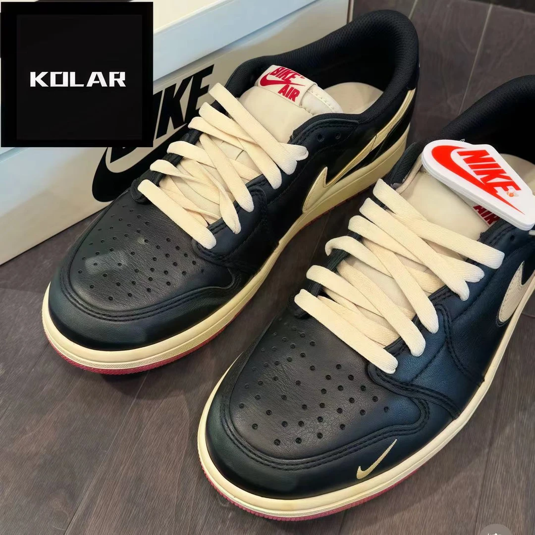 AirJordanaj1男子鞋官方正品男女同款鞋黑武士低帮潮牌休闲鞋