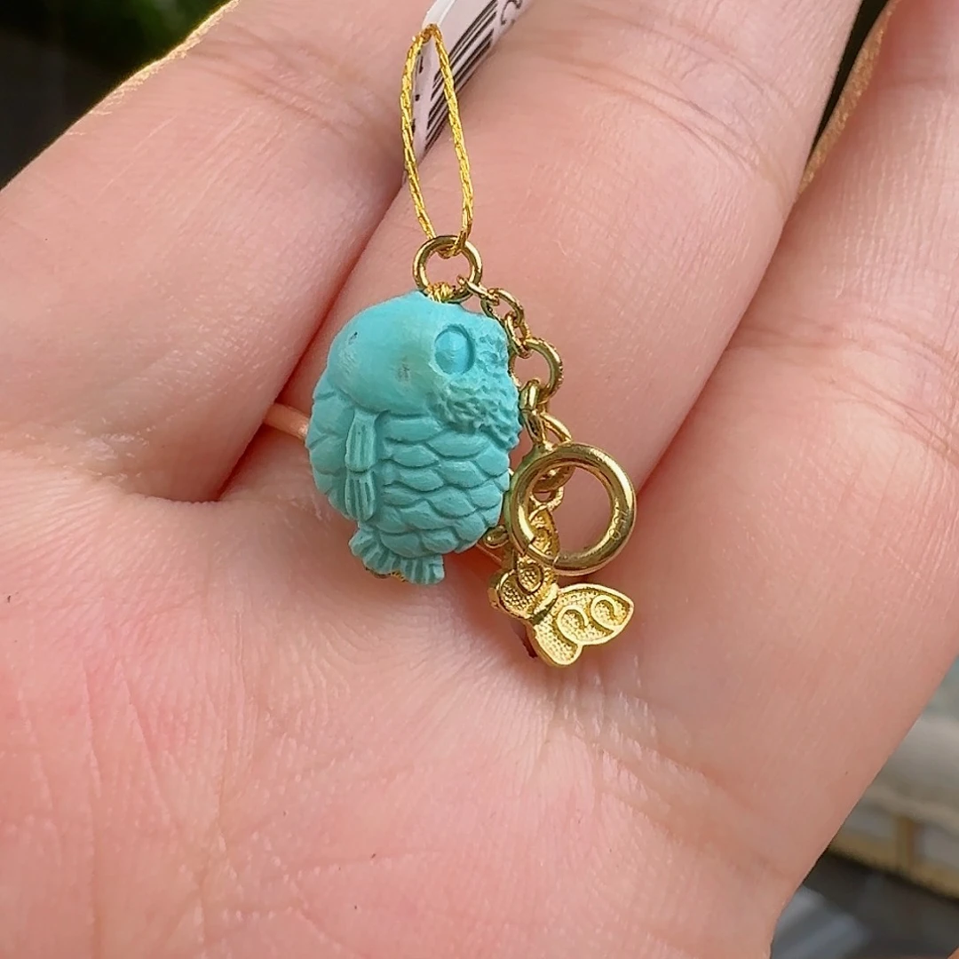 绿松石珠宝奇石18K金镶嵌