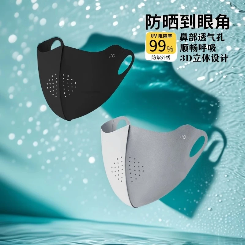 【无痕小凉皮防晒口罩】夏季护眼角防紫外线轻薄速干立体不蹭妆透气