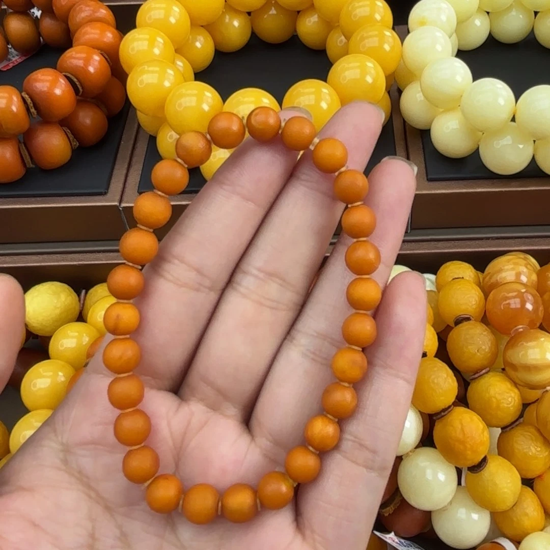 未镶嵌琥珀手链蜜蜡