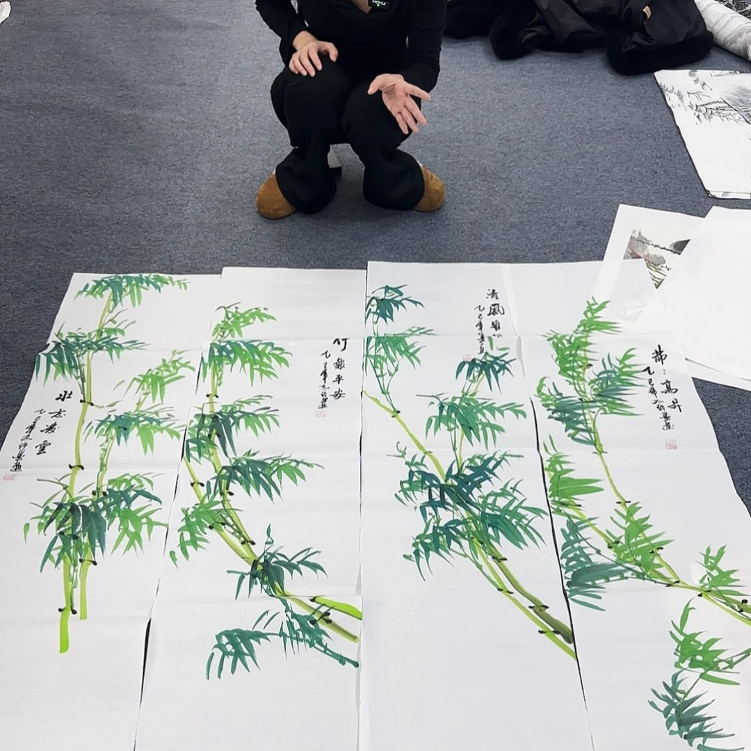 国画作品小姐姐放漏中