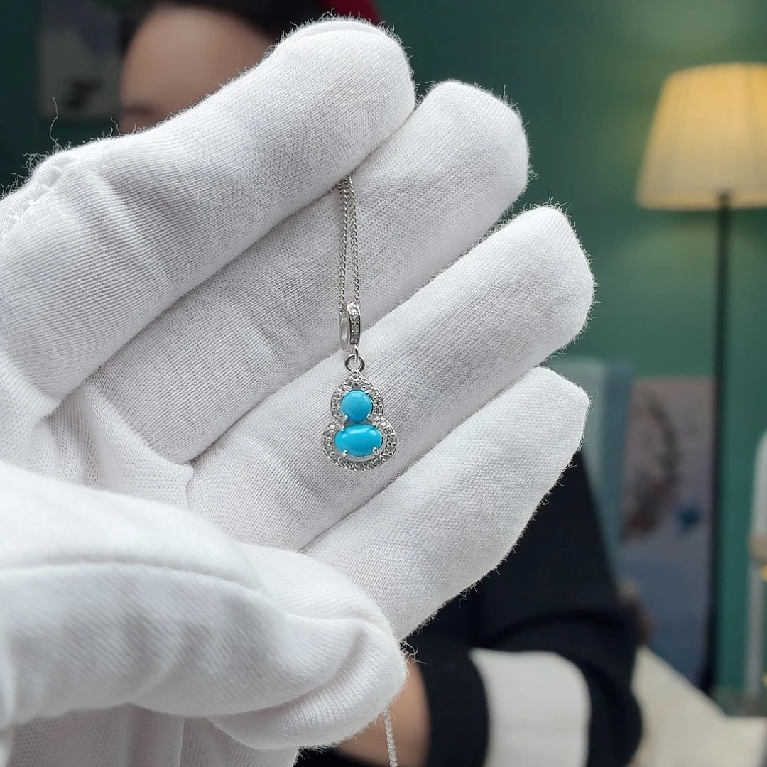 绿松石银S925镶嵌珠宝奇石