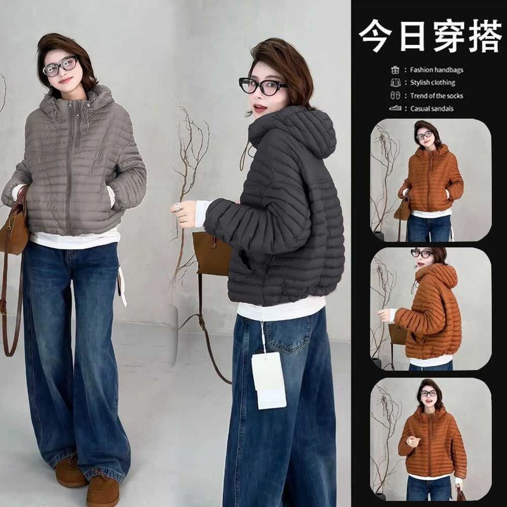 【300斤胖妹妹】连帽棉服外套女秋冬韩版时尚洋气百搭加厚保暖棉衣