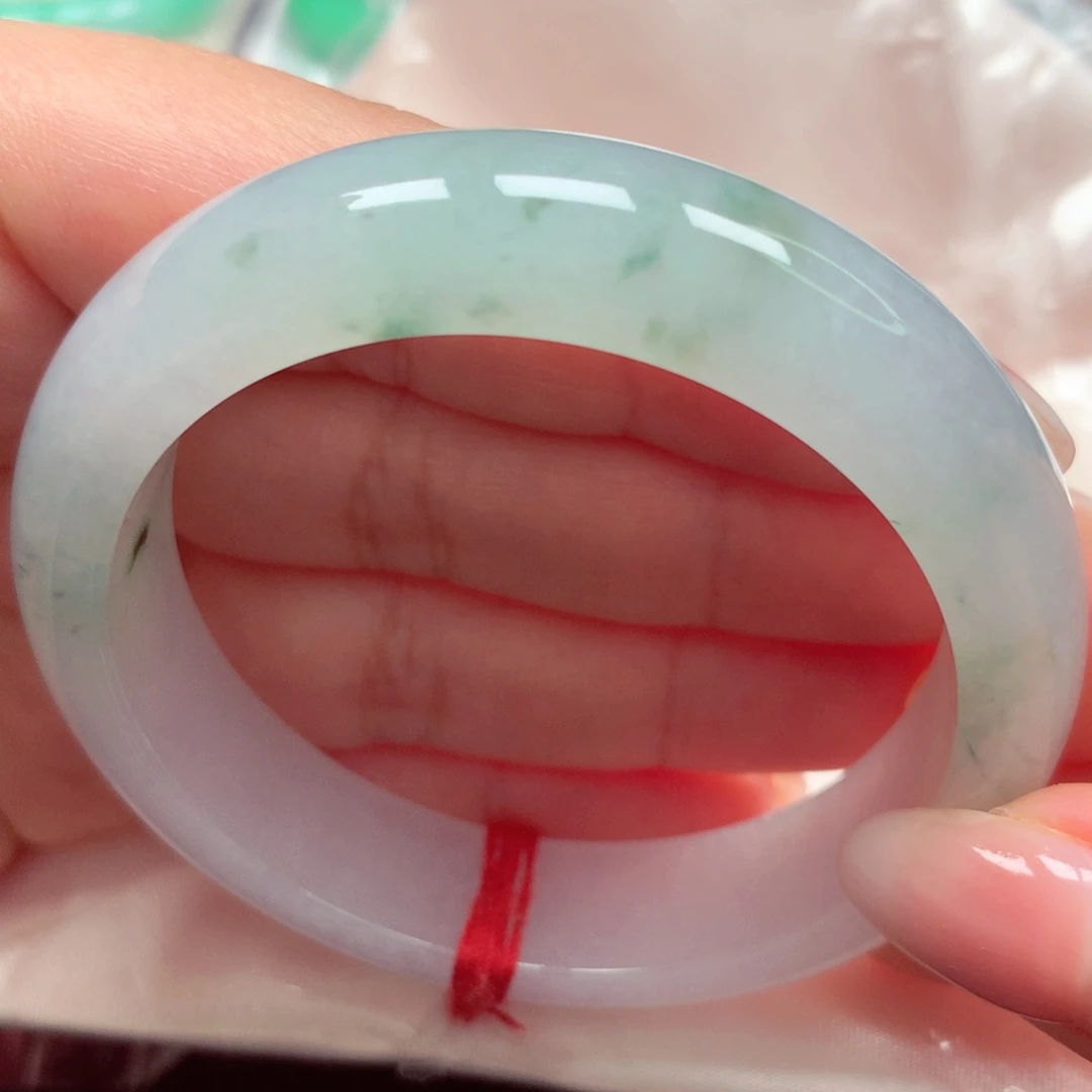 翡翠手镯未镶嵌冰飘花40