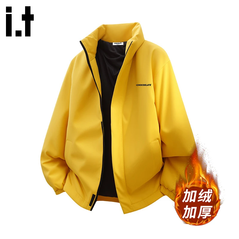 it :CHOCOOLATE加厚棉袄夹克男2025冬季立领保暖棉衣外套休闲上衣