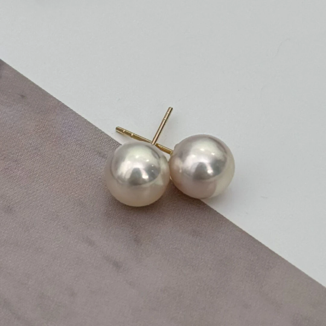 【小彤专属】【极光之遇】18K金天女级海水akoya珍珠7-8耳钉RY8013