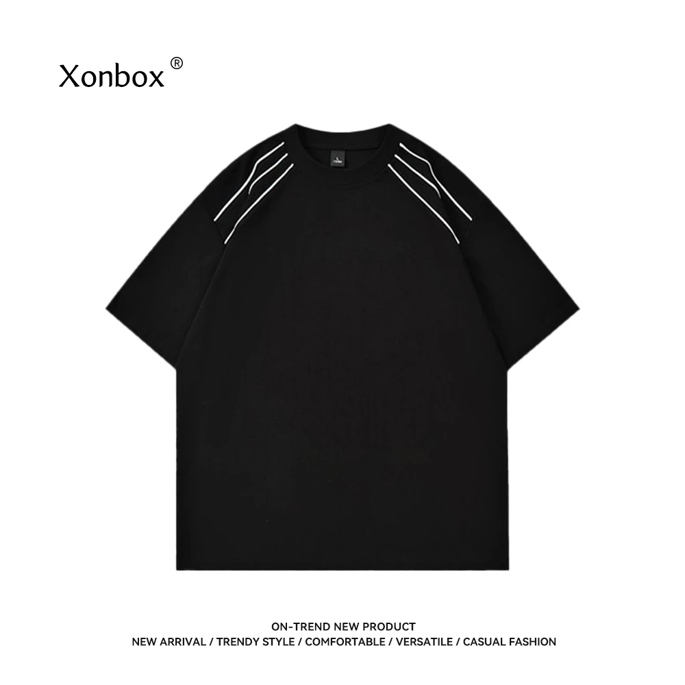 XONBOX重磅设计款纯棉质感短袖T恤小众T恤春夏新品DX12985