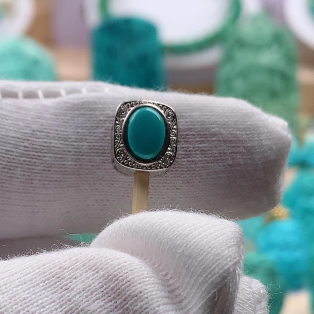 绿松石配饰银S925镶嵌