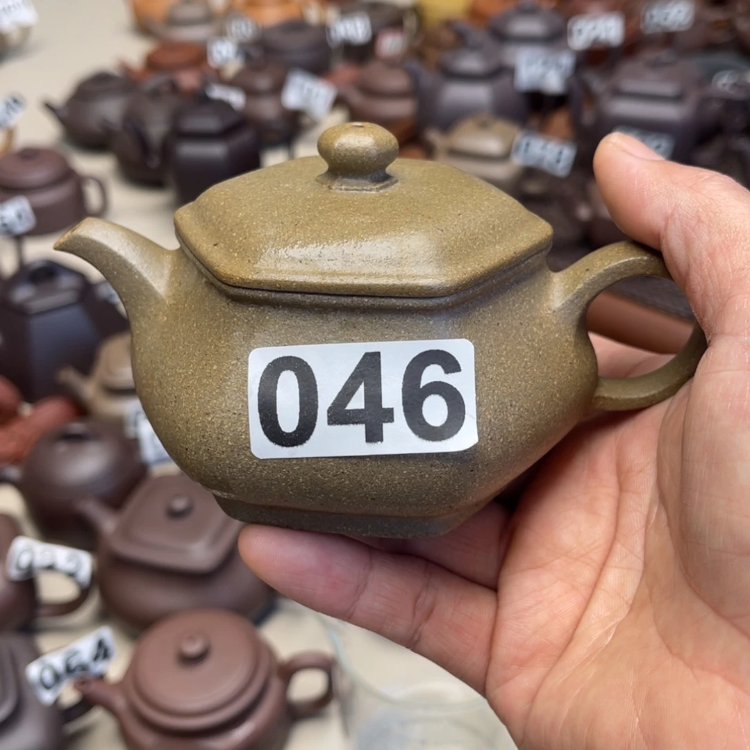 余***哥紫砂茶壶微瑕六方明炉200毫升