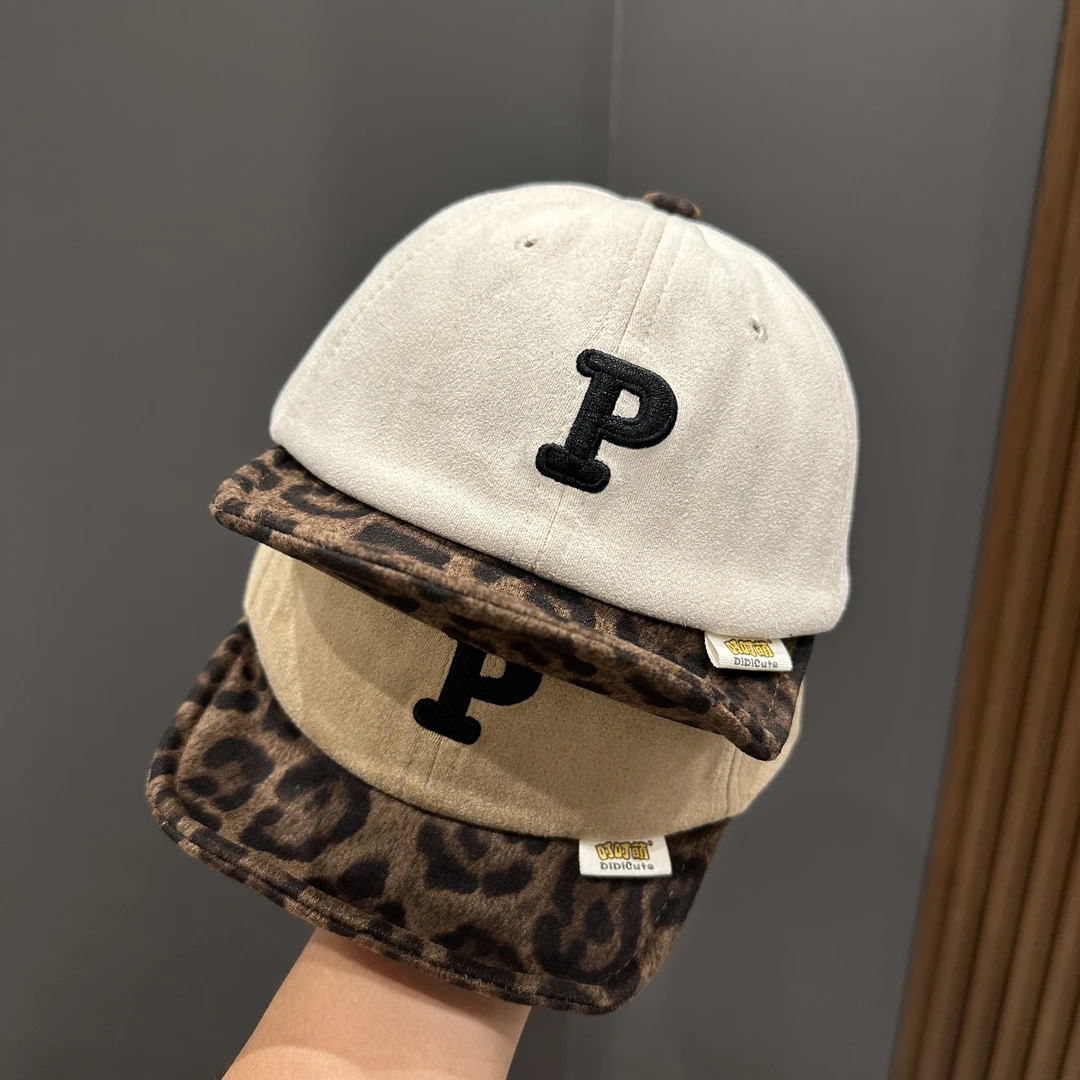 儿童帽子秋季软檐韩版P字母刺绣春款鸭舌帽婴幼儿宝宝ins棒球帽潮