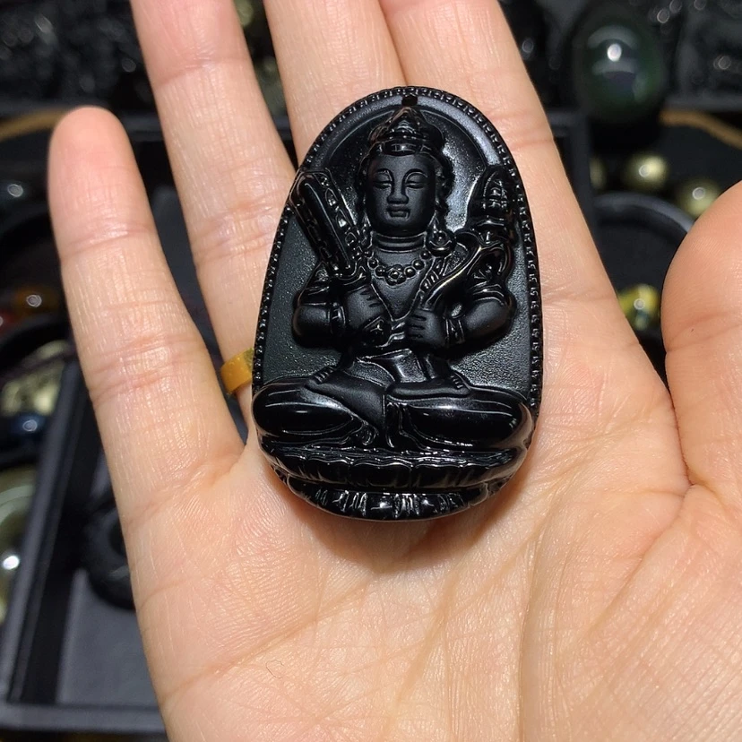 【闪购商品】未镶嵌黑曜岩珠宝奇石穿****光