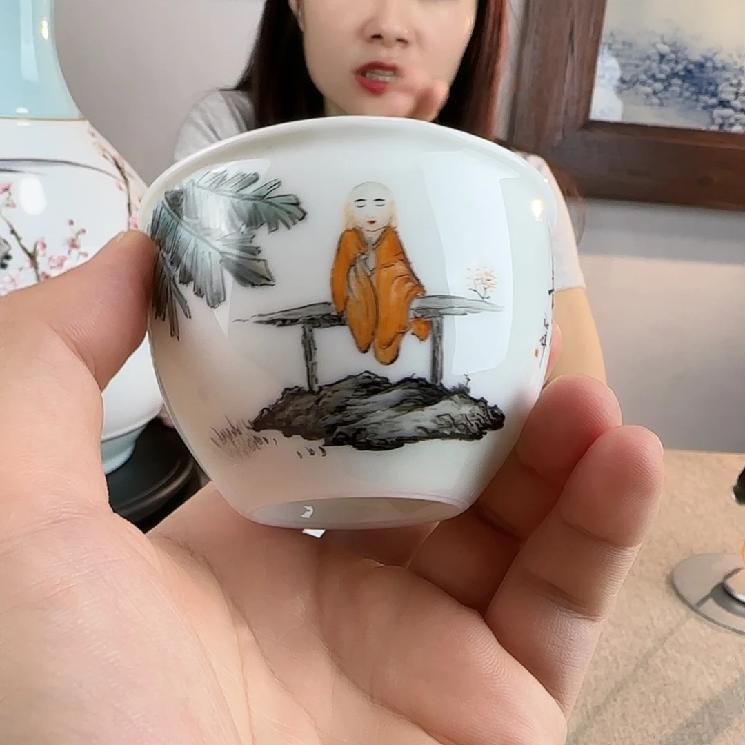 瓷片手绘精品主人杯