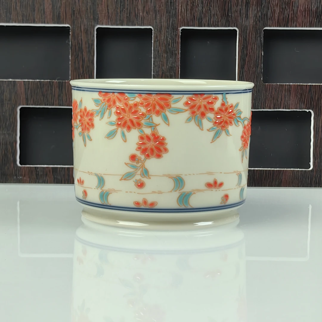 立勤堂 二号釉红梅容天杯 LQ480