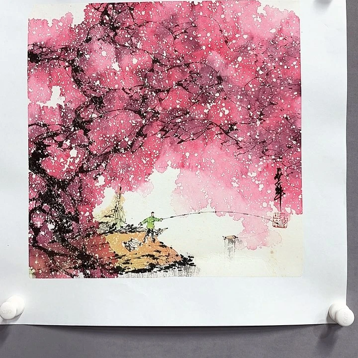 国画亲笔手绘放心去藏