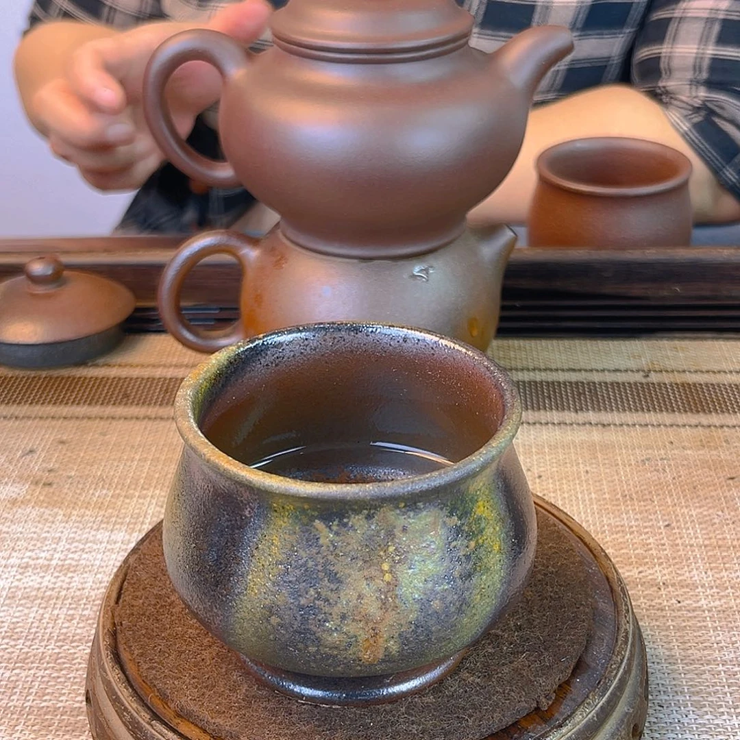 茶壶紫砂底槽清柴烧160cc