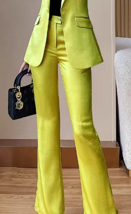 B区B86裤子女夏薄款微喇裤今年流行时尚气质裤子