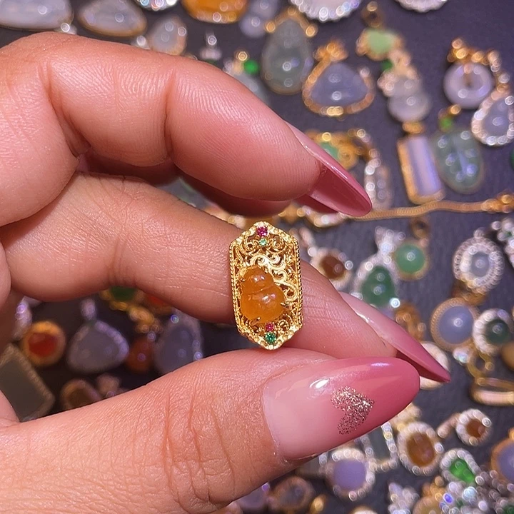 翡翠银S925镶嵌颈饰