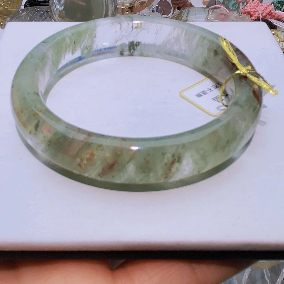 手镯水晶未镶嵌天然绿幽灵福利款51➕圈