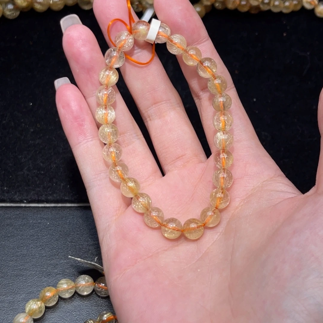 洛***音手链未镶嵌发晶卡7金发晶