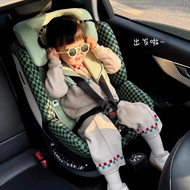 HBR虎贝尔E360儿童安全座椅0-12岁适用婴儿汽车车载360度旋转通风