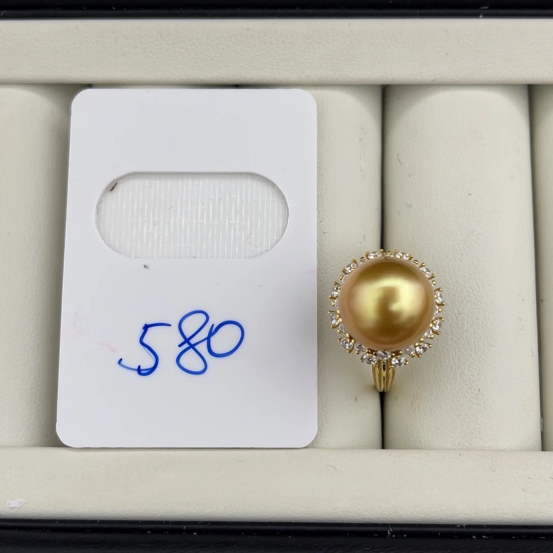 定制海水珍珠未镶嵌裸珠金珠炫彩