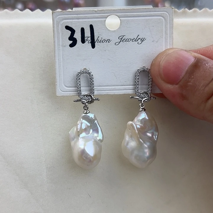 未镶嵌淡水珍珠耳饰