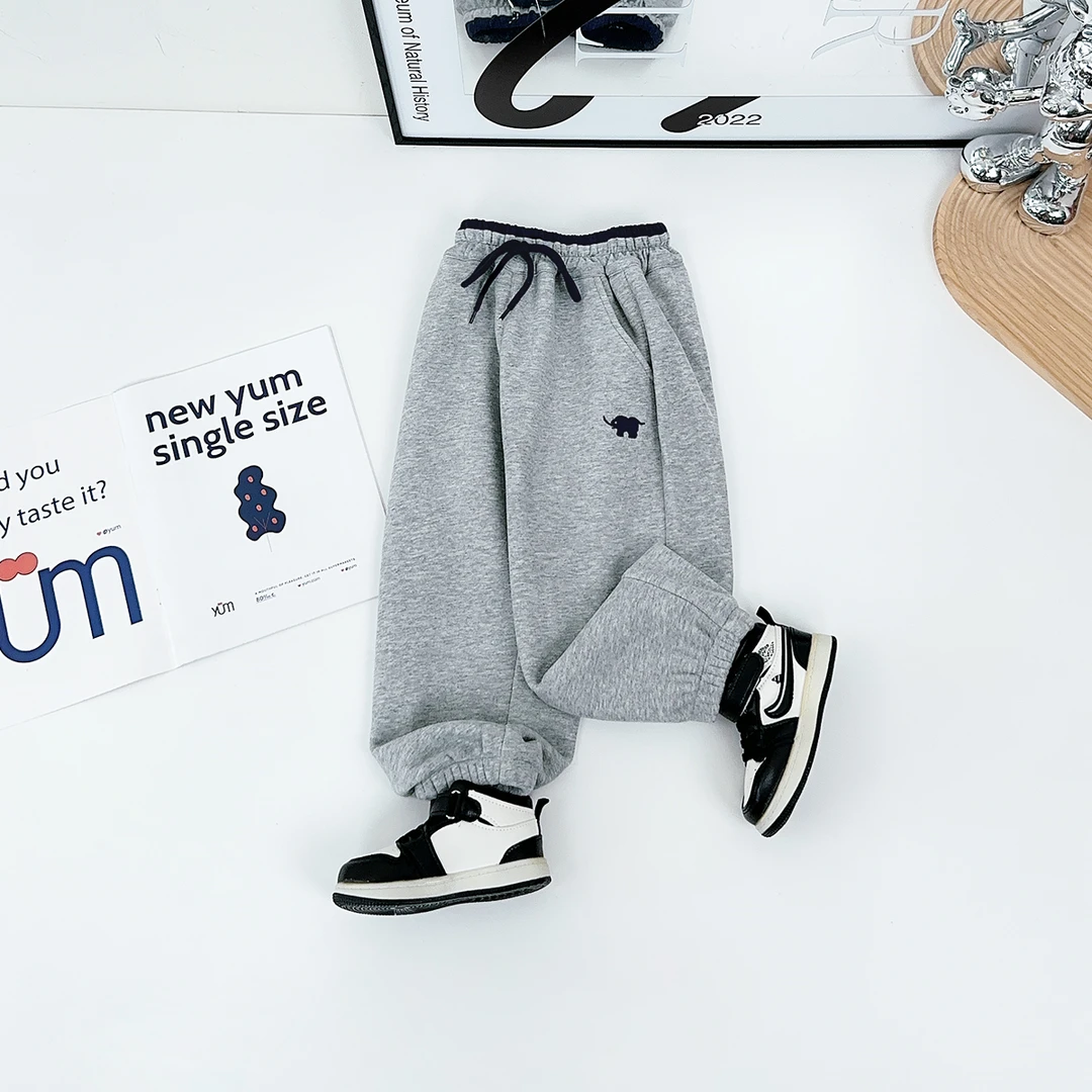 儿童加绒裤子男童运动裤2025新款秋冬装 D-WG27718 悠悠童话童装