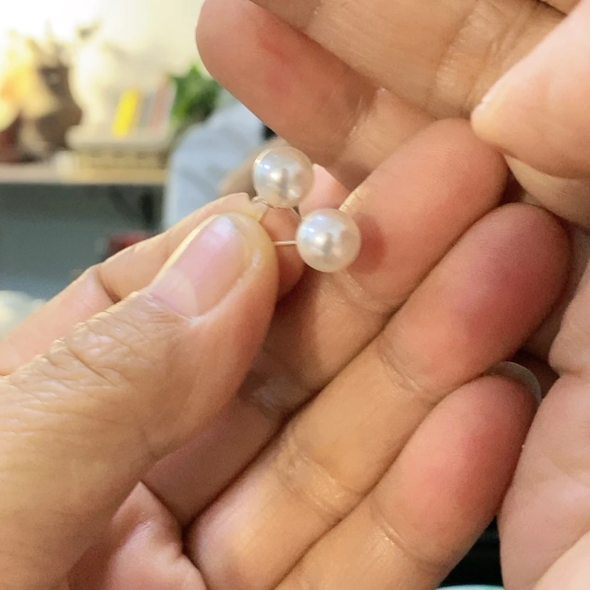 【闪购商品】银S925镶嵌颈饰拼合珍珠（马贝珠）