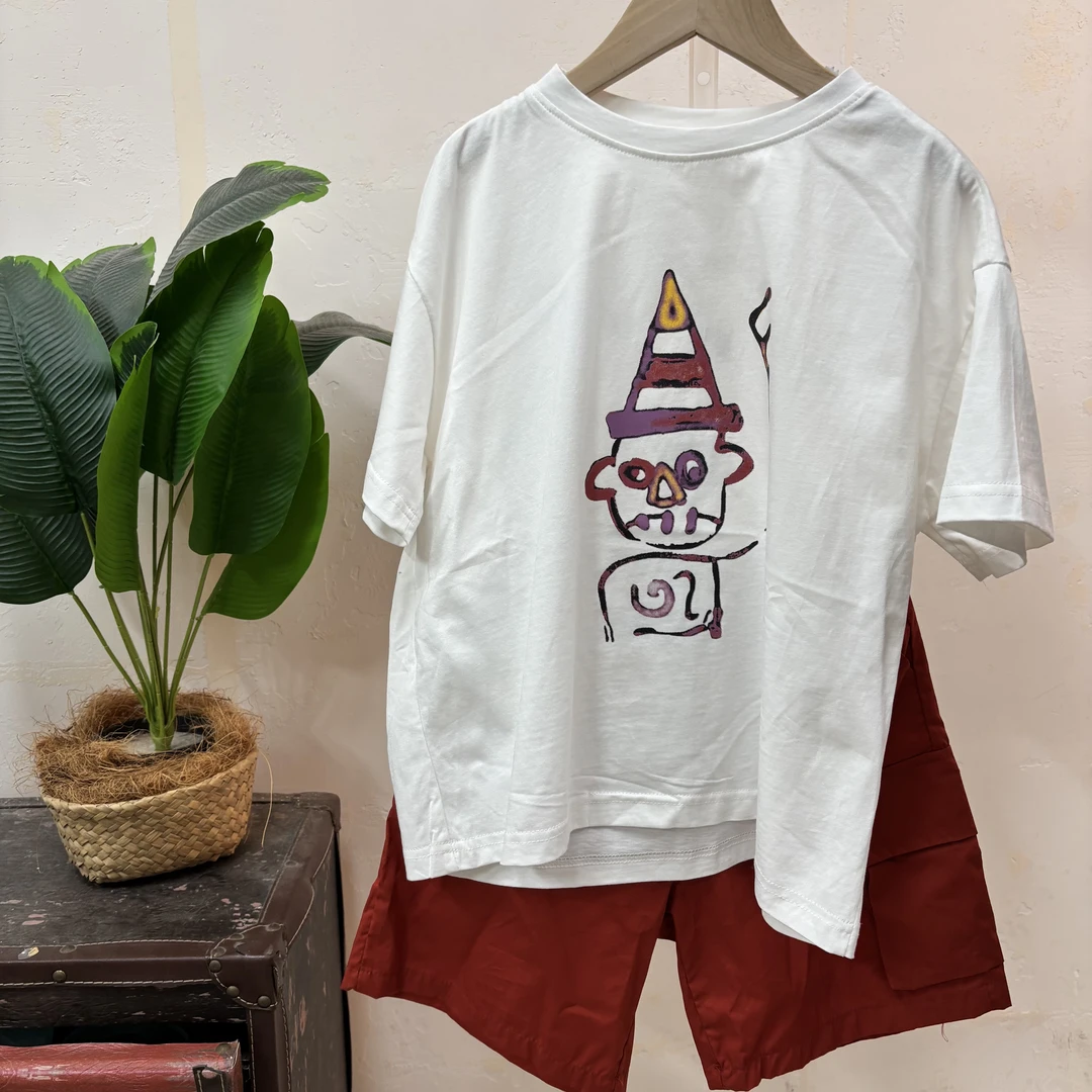 532742米色男童春装2025年新款春秋款牛仔裤运动痞帅潮