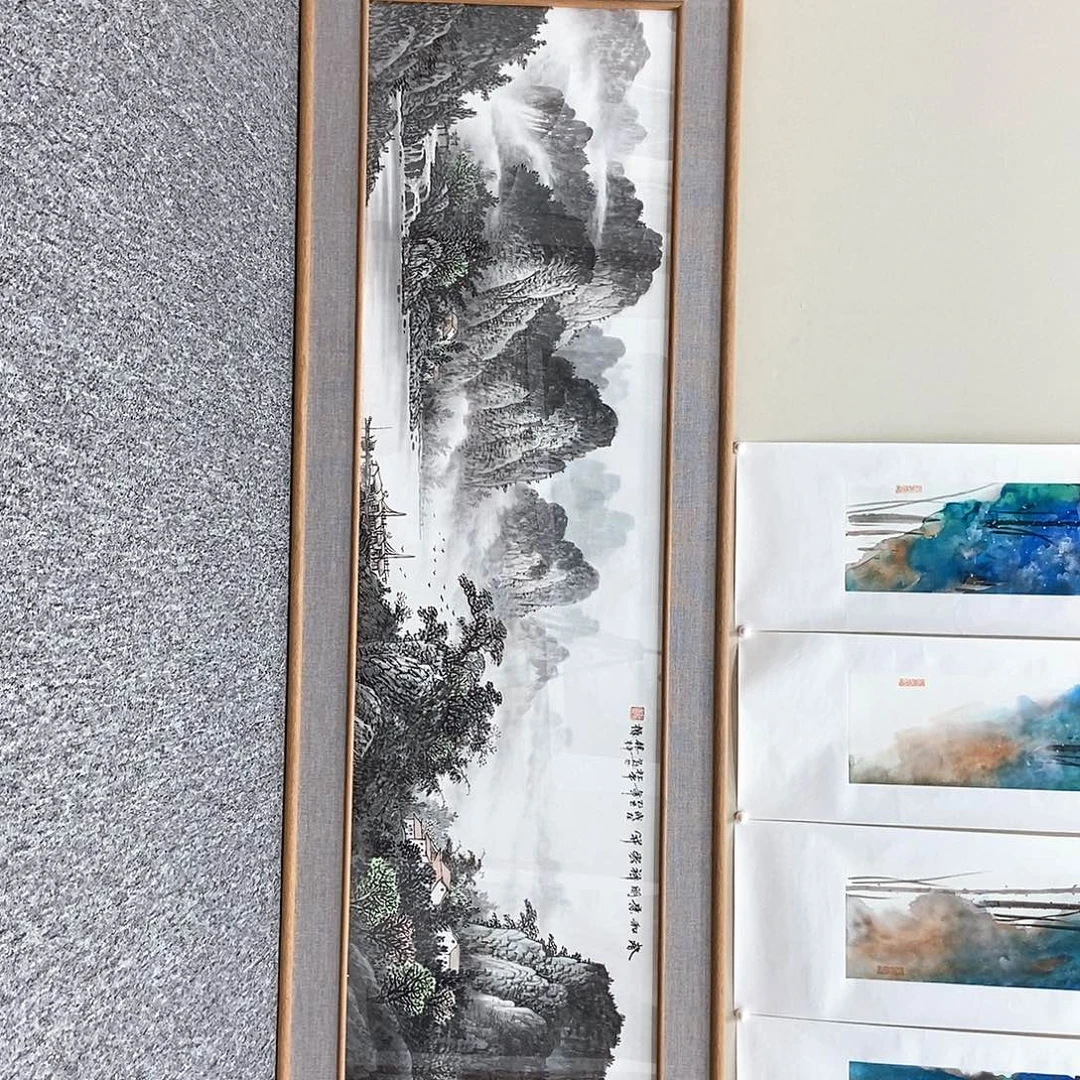 国画杜平六尺对框带框精品佳作