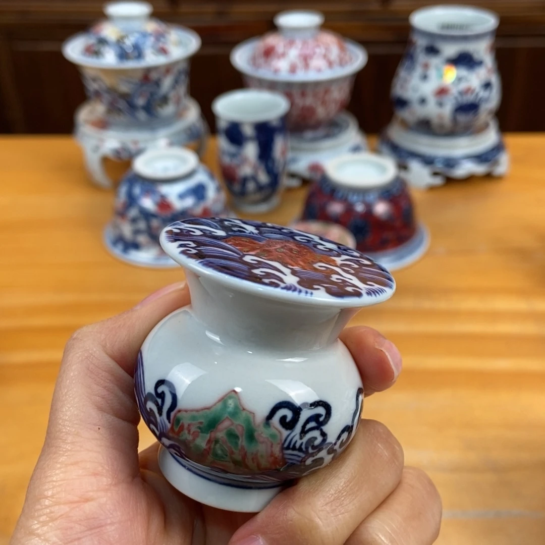 手绘现代茶具非古董