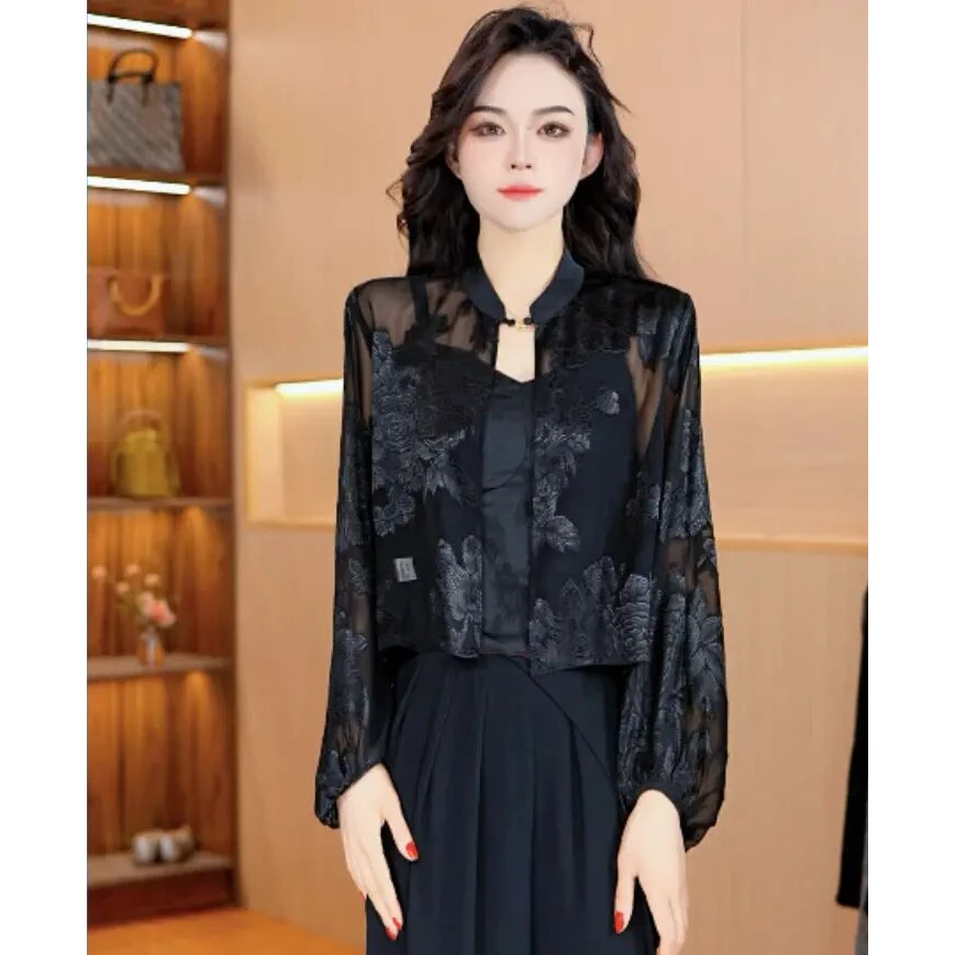 0086-3新款长袖时尚上衣外套