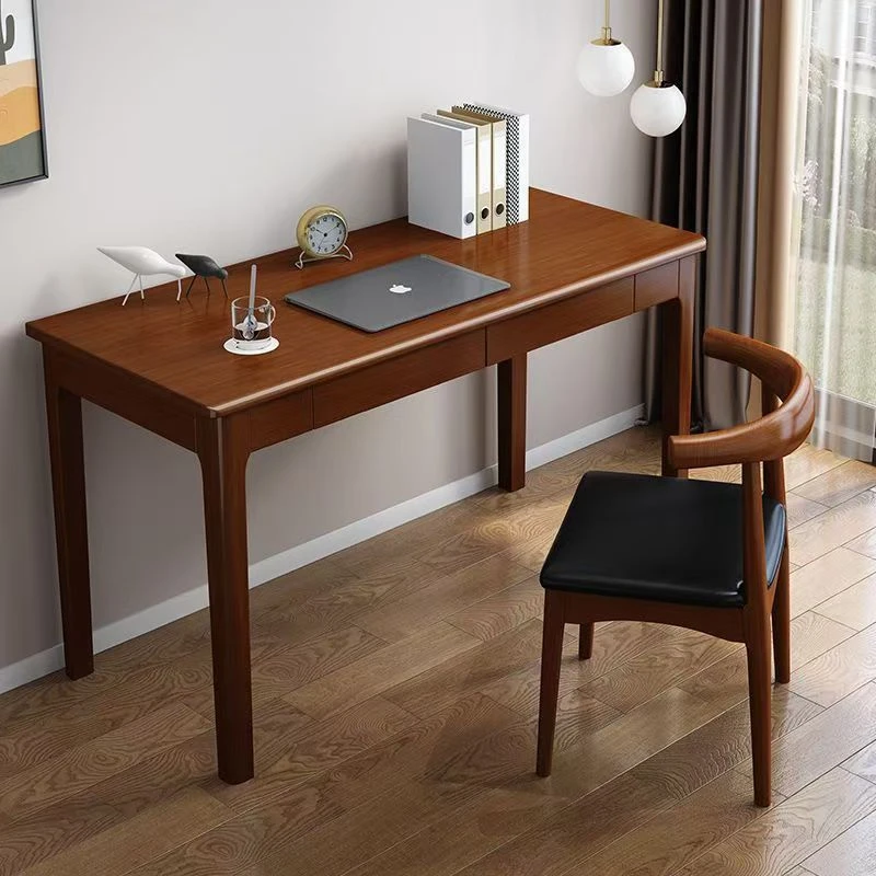 实木书桌40/45cm宽小户型家用卧室学习电脑桌学生学习专用写字桌