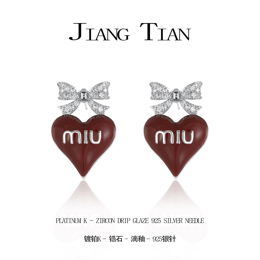 CARSAILN 电镀K金 925银针【蝴蝶结】气质时尚耳钉 4182