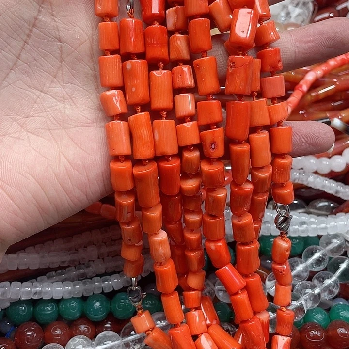 玛瑙/玉髓珠宝半成品未镶嵌一条8mm三姑娘项链